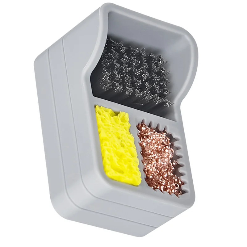 ABJY-Lötkolben-Spitzenreiniger, Entlötgeflecht, Box, Kupferdraht, Kugel, Stahldrahtbürste und Spitzenreinigungsschwamm