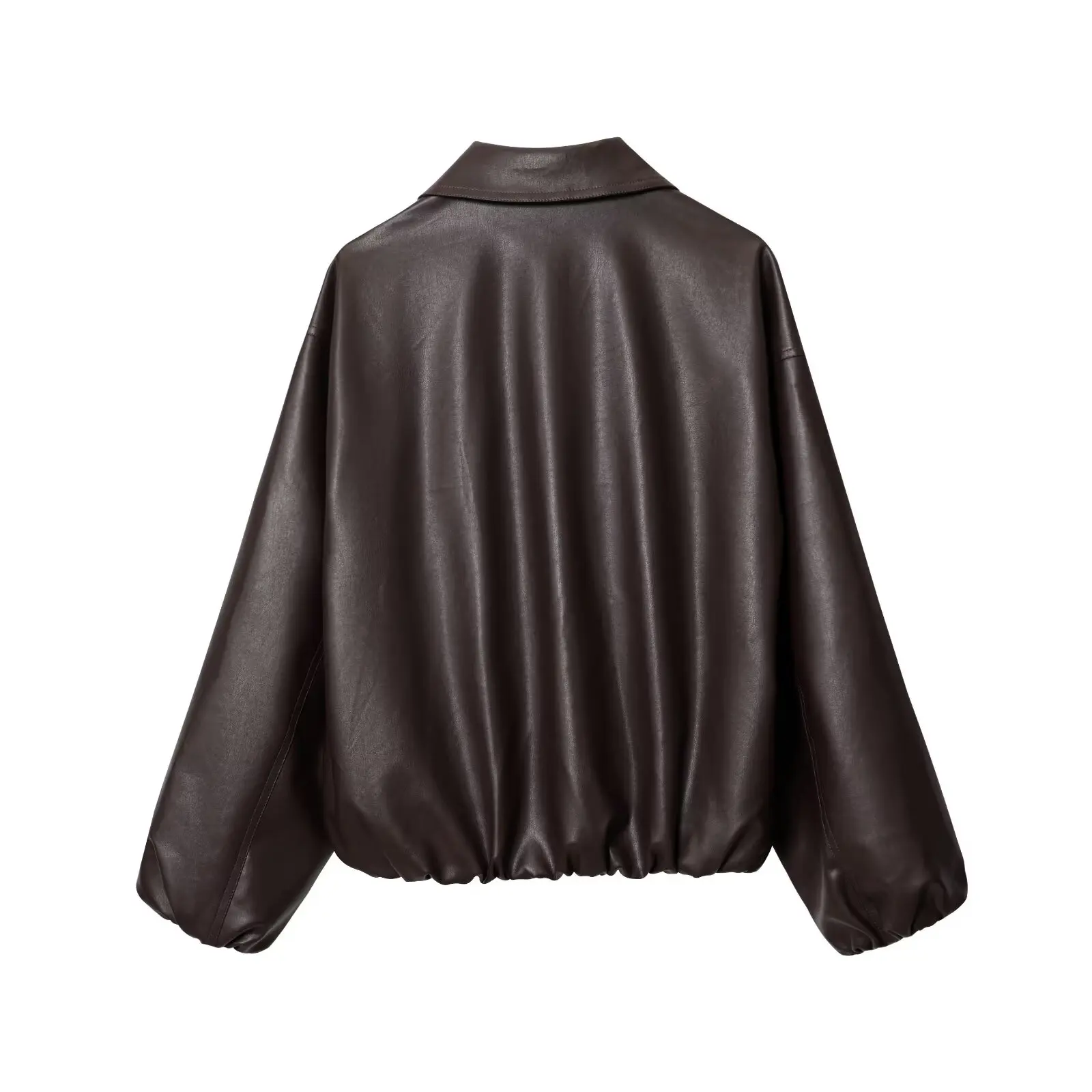 Vêtements d'extérieur de pilote polyvalents pour femmes, nouveau Design Sense, en cuir synthétique, longue fermeture à glissière, automne