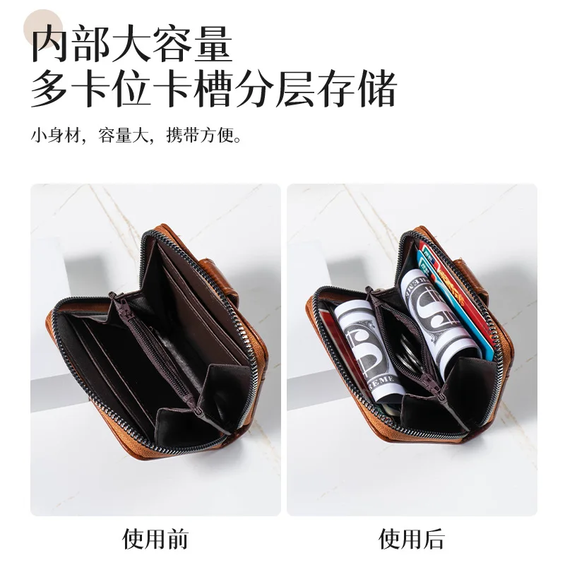 Retro Ladies Wallet Cards Wallet for Women Bank Card Cover Id Cadr Holder Caredit Card Holder Cute Wallet Zipper Coin Purse