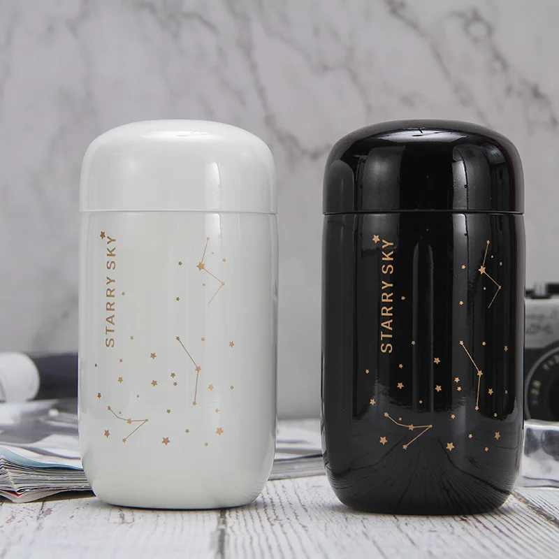 Starry Sky Mini Small Capacity Leakproof Coffee Mug 304 Stainless Steel Vacuum Flask 200ML Thermo Bottle
