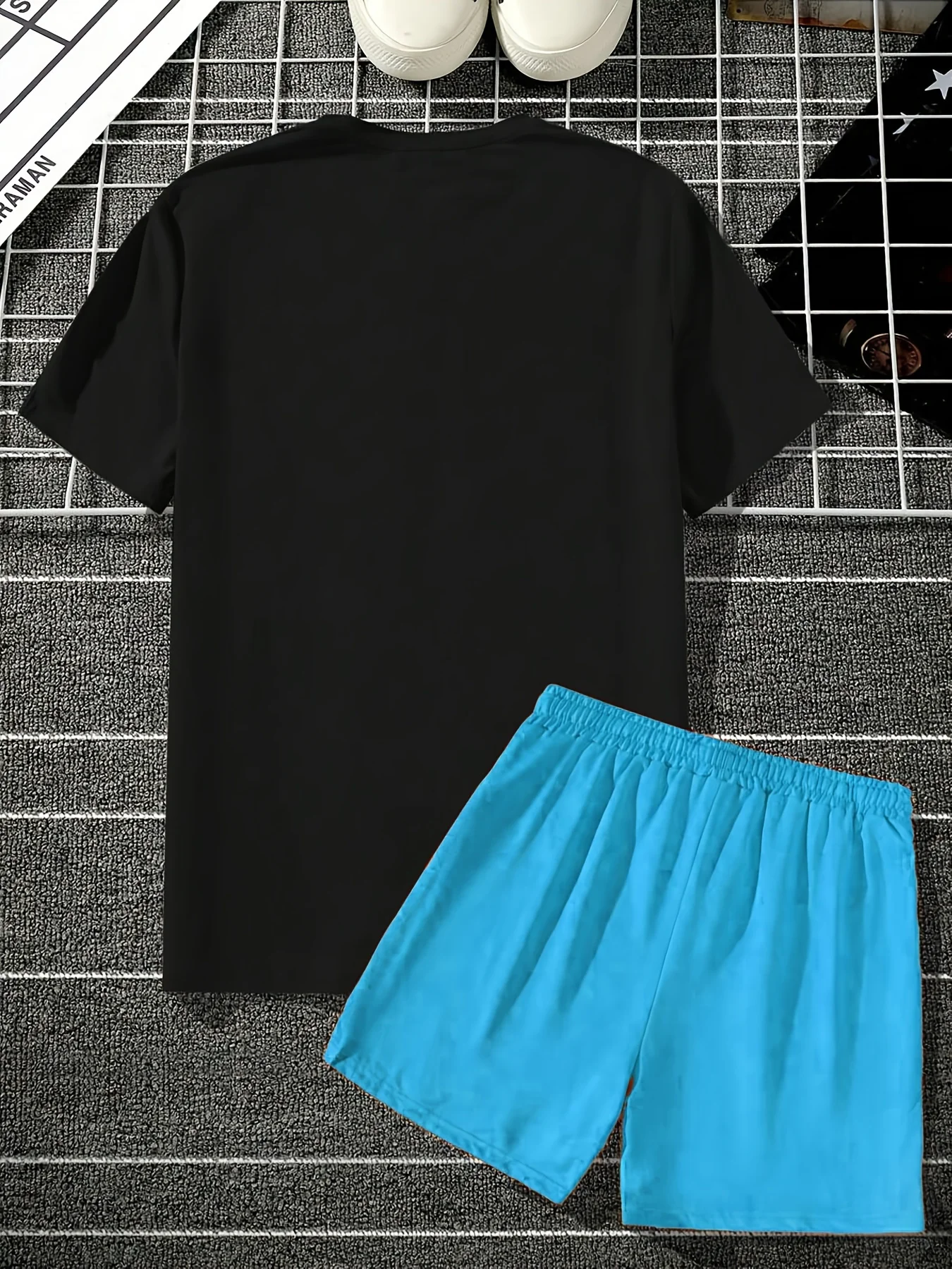 2025 여름 신작 남성 정장 3D 프린트 남성 패션 반팔 티셔츠, 도파민 비치 캐주얼 반바지 세트, 부드럽고 편안합니다.