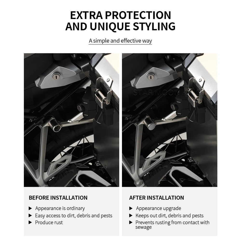Motorcycle Frame End Caps Frame Hole Cover Caps Plug Decorative Accessories For BMW R 1200 GS R1200GS Adventure 2013- 2018