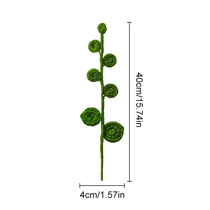 40cm Hand-Knitted Eucalyptus Leaves Artificial Plants Bouquet For Vase Home Room Wedding Table Decoration Supplies
