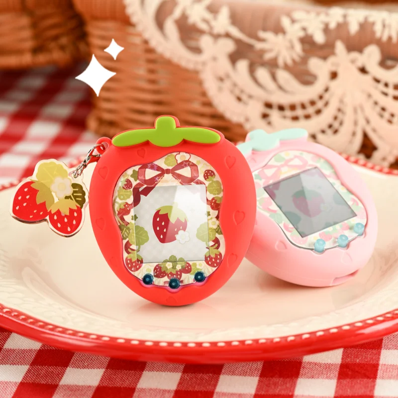 جديد Tamagotchi Uni حافظة واقية غطاء سيليكون لينة الأصلي الإبداعية لطيف فتاة مكافحة سقوط الكرتون الربيع الفراولة