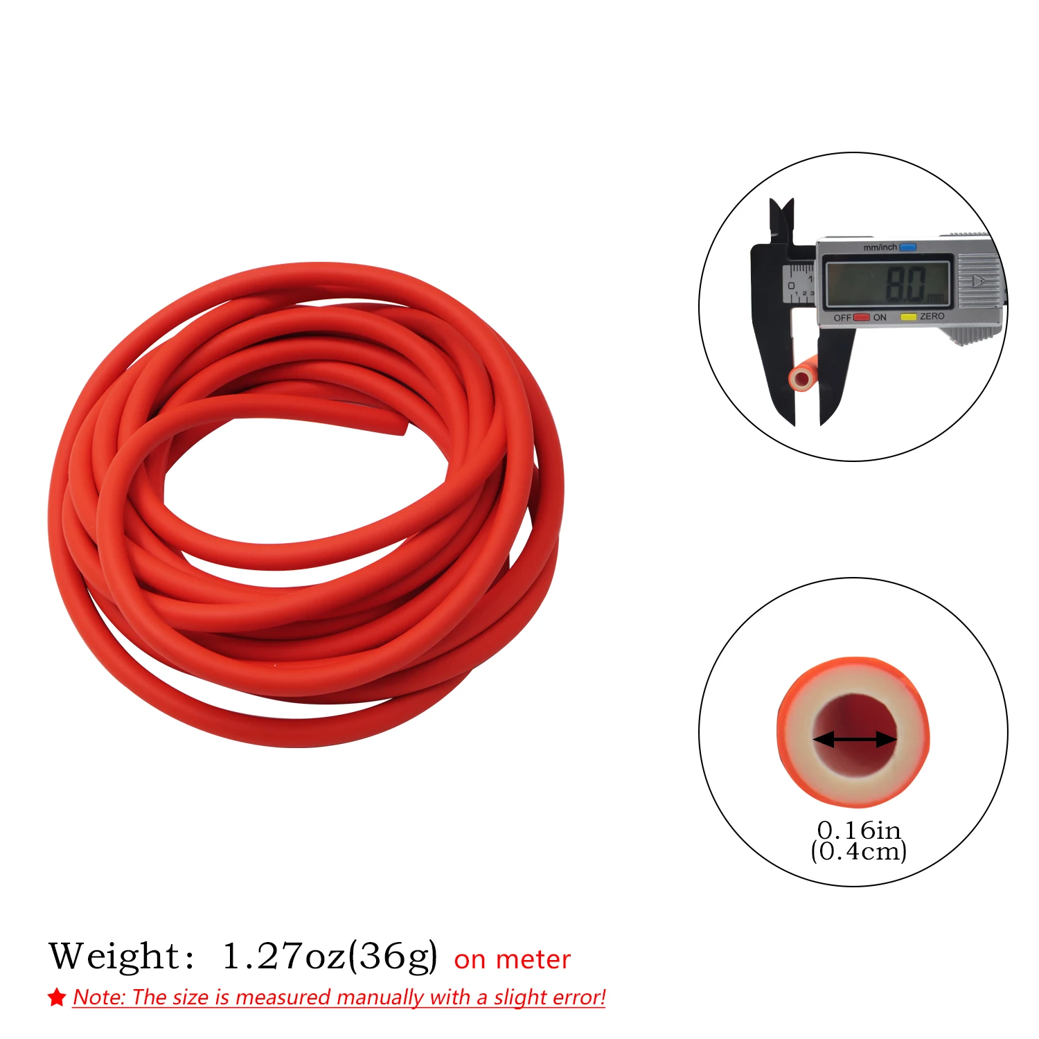 1/2/5m Specifications 4080 Tubular Rubber Bands, Outdoor Hunting Slingshot Rubber Bands, DIY Shooting Rubber Accessories. view 2