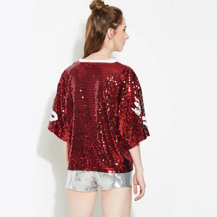 New Stage Clothes, Singer's Performance Clothes, Party Street Dance, Modern Dance, Sequined Tops, Performance Clothes, Women