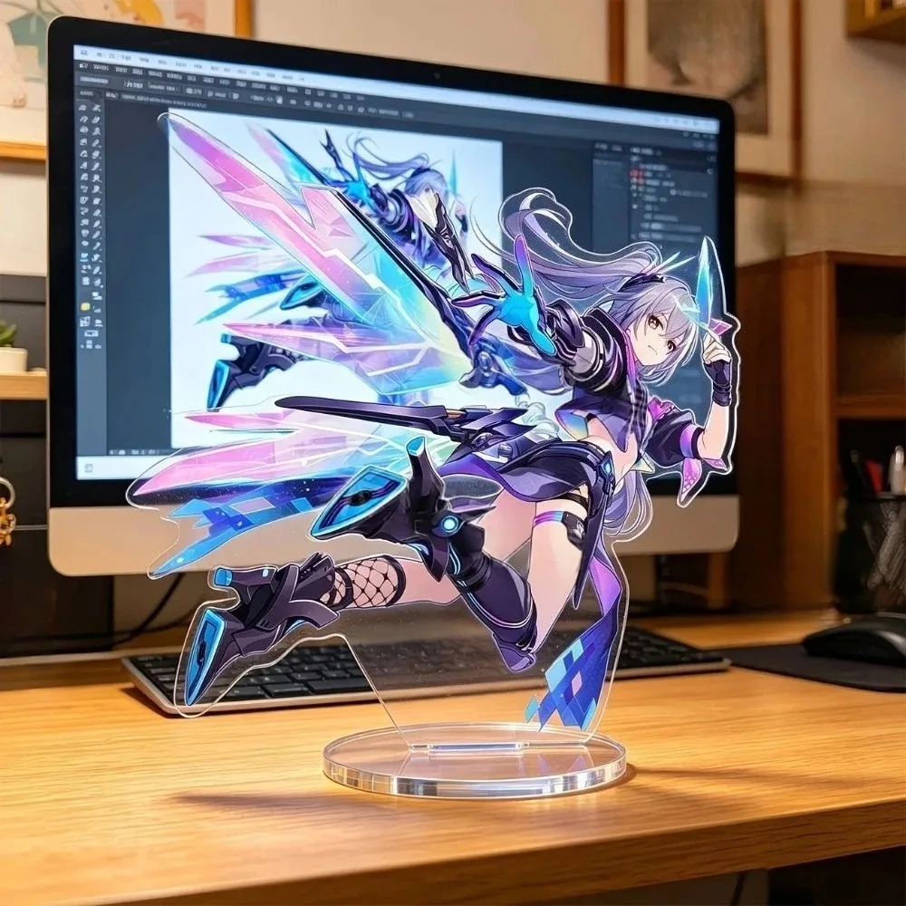 Game Honkai Star Rail Acrylic Standee Figure Evanescia Silver Wolf Standing Sign Model Plaque Desktop Display Signboard Ornament view 2