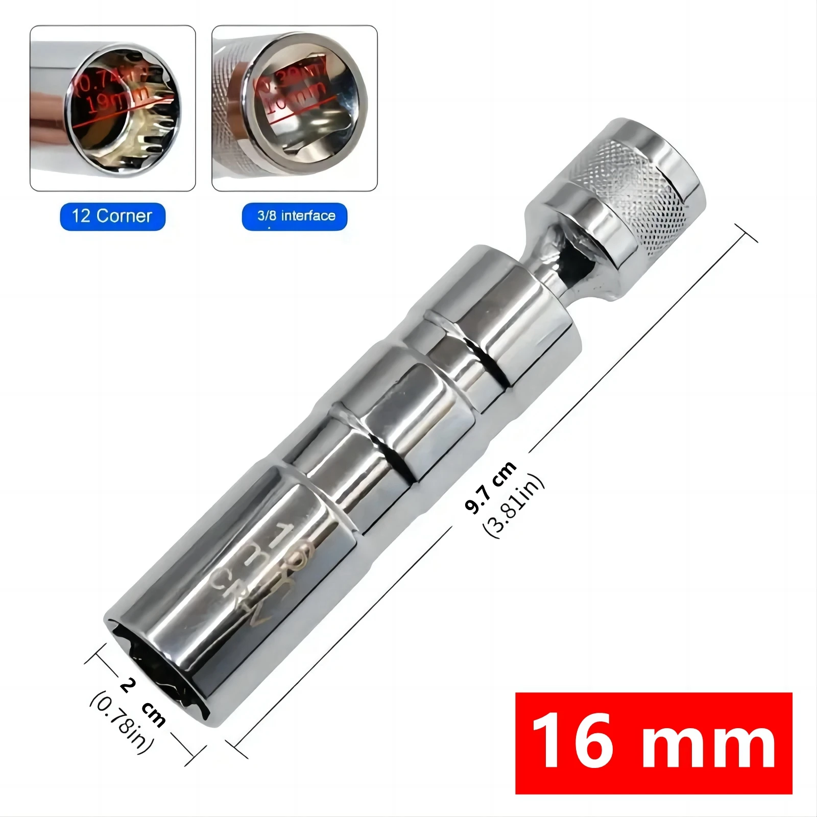 Torque wrench for spark plug 5PCS set 3/8 5-60N.m  two-way adjustment, 14mm, 16mm sleeve removal ratchet auto repair repair tool