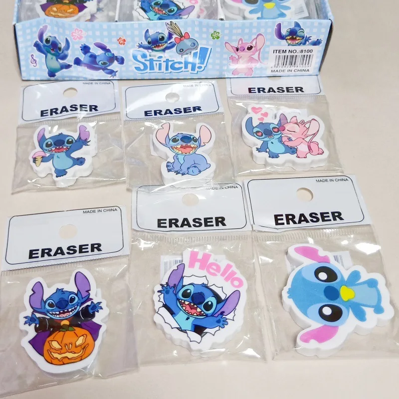 Lilo & Stitch Disney Cartoon Erasers Student Stationery Learn Supplies Action Figures Toys Cute Eraser Rubber Kids Birthday Gift