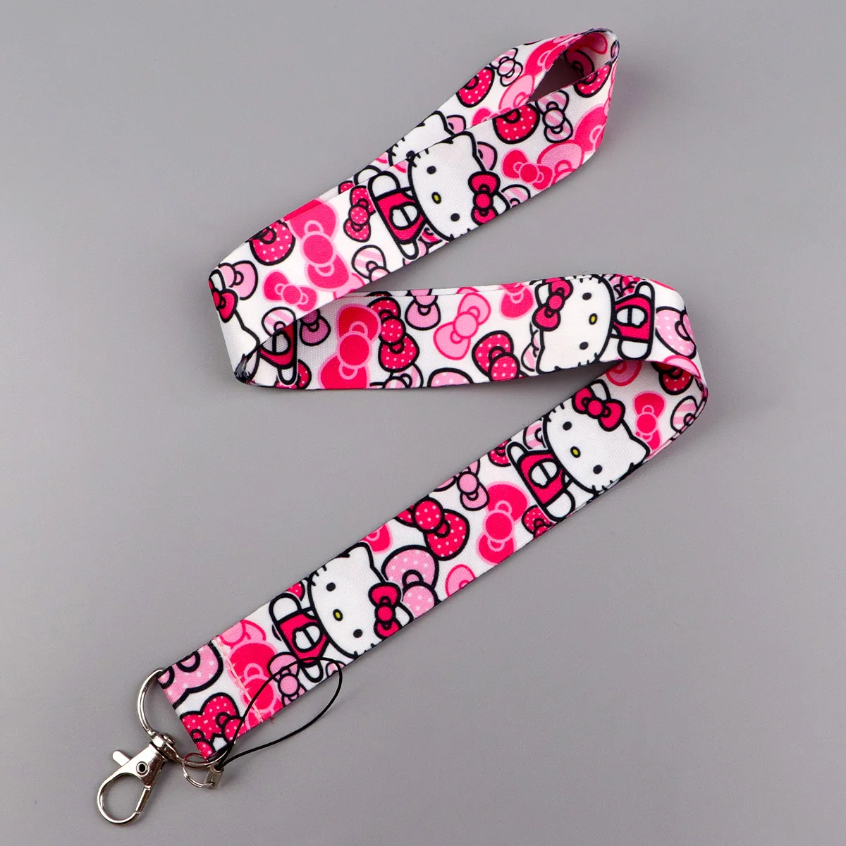 

Ремешок для ключей с мультяшным котом, держатели для бейджей, каваи, аниме, шейные ремни с брелоком, аксессуары для телефона, подвесная веревка