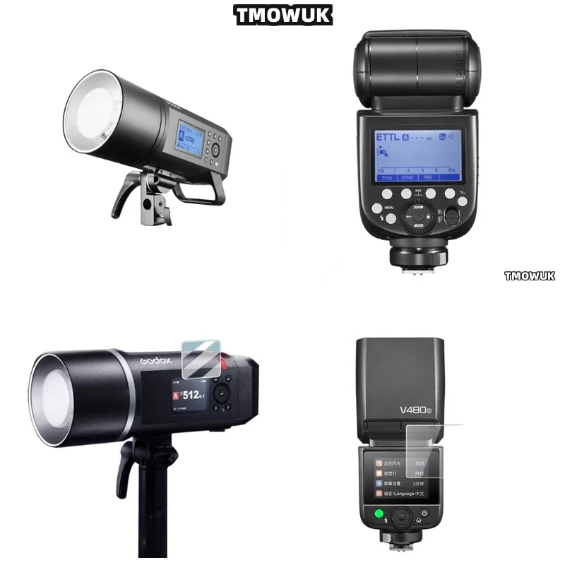 

Super - Thin Tempered Glass For Godox X3 V100 V1 Pro AD600BM V860 III V850 III TT685 II V480 Flash Light Screen Protector Cover