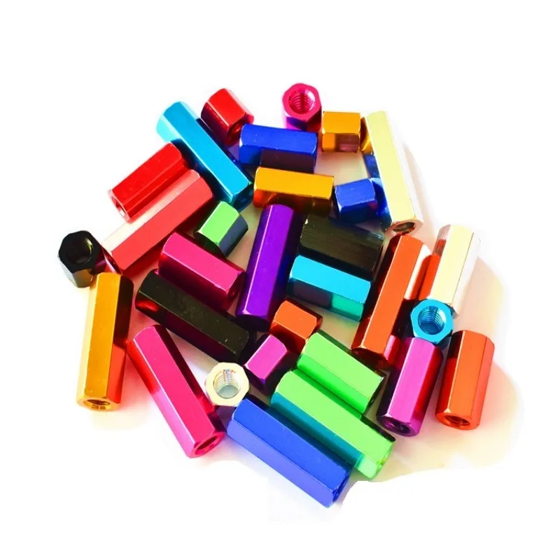 Aluminium Alloy Hex Standoff Spacer 6#-32 1/4-20 UNC Hexagon Studs Nuts Rods Female Threaded Sleeving Through Hole
