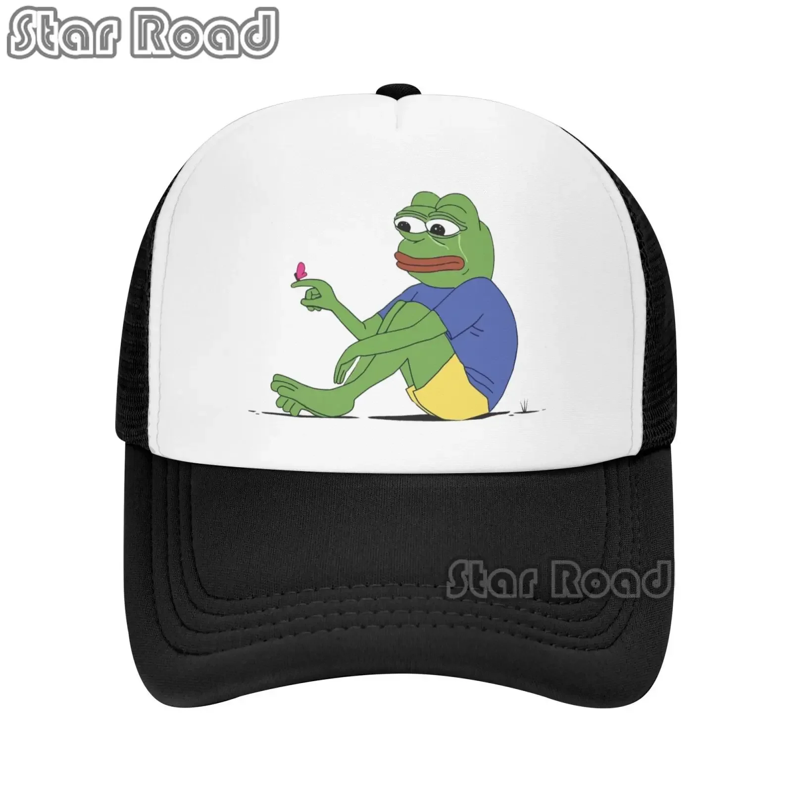 Funny Pure Color Dad Hats Butterfly Landing On Finger Women's Hat Sun Visor Baseball Caps Pepe Frog Animal Peaked Cap