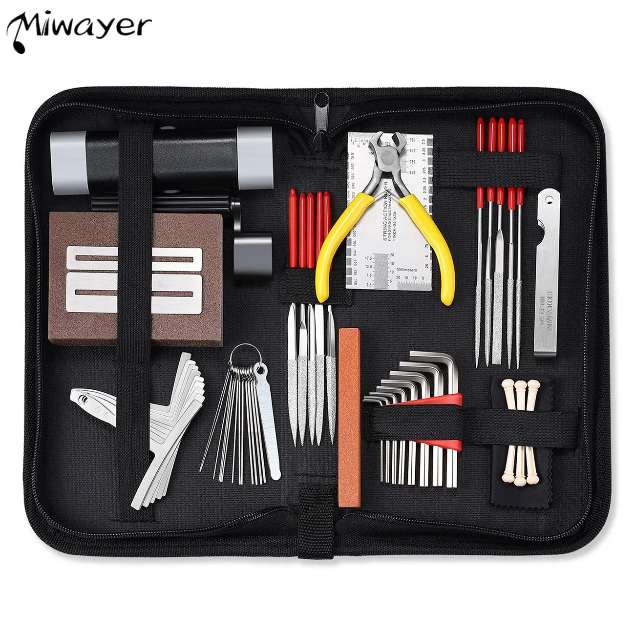 Miwayer 45/72pcs Guitar Repairing Maintenance Tool Kit with Carry Bag Care Set of Tools for Acoustic Guitar Electric Guitar