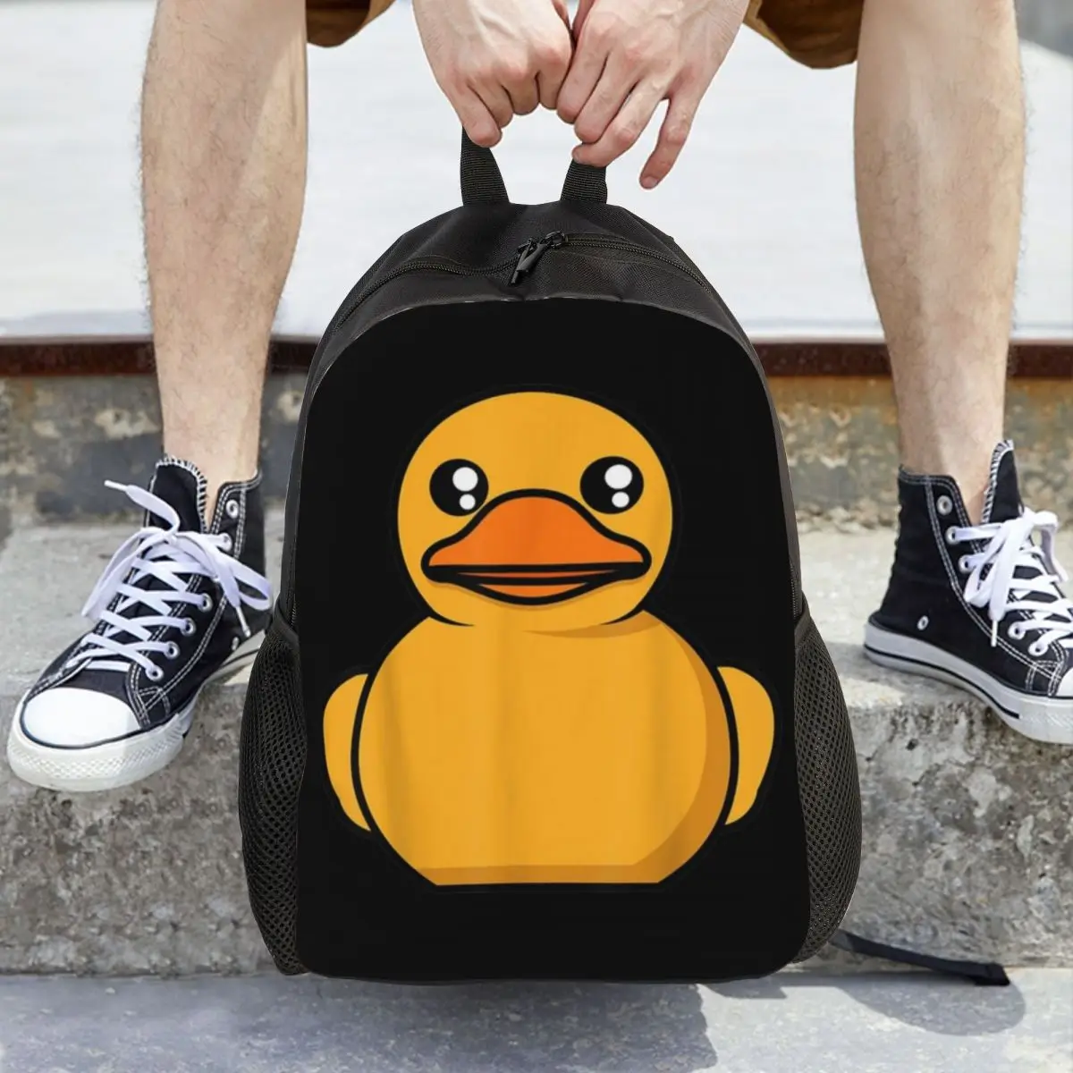 

Резиновый рюкзак с уткой для малышей, желтый подарочный рюкзак, рюкзак большой емкости для мальчиков и девочек, школьная сумка, сумки на плечо для мужчин и женщин
