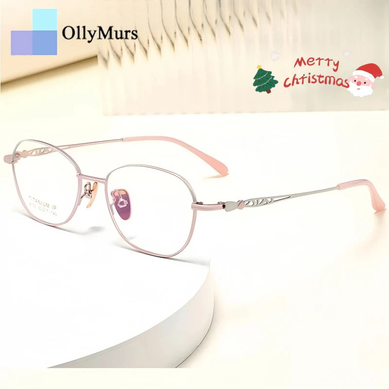 

OLLYMURS Сверхлегкие модные женские очки из высококачественного сплава, темпераментная маленькая оптическая оправа для очков по рецепту 8105