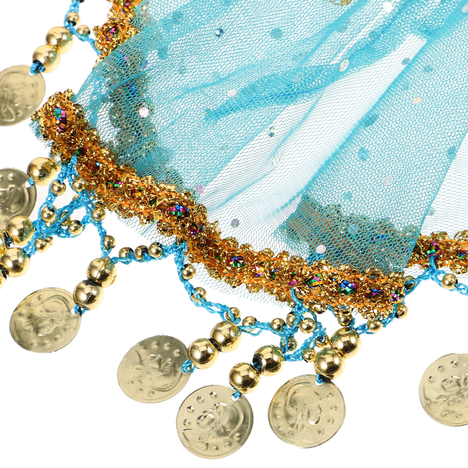 أداء الرقص الغريب، حجاب الوجه القبلي، إكسسوار زي خفيف الوزن وجيد التهوية مع شرابات للحفلات التنكرية #1