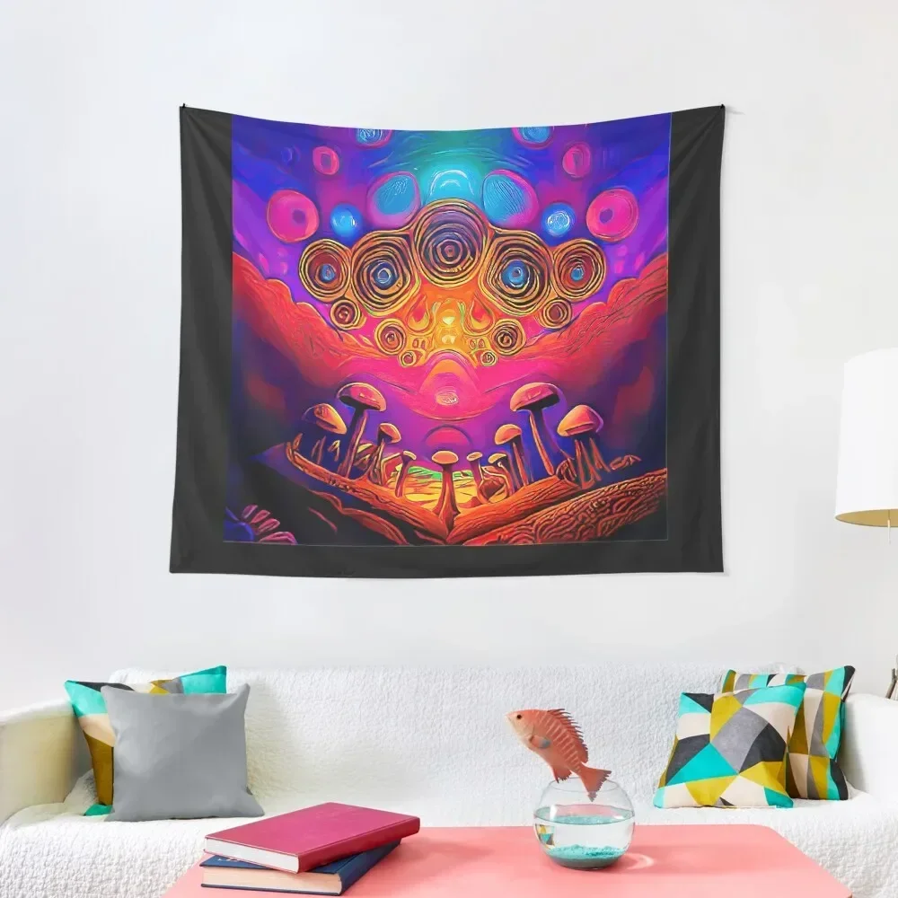 

Mushrooms Trippy Tapestry Decor For Bedroom Wall Mural Room Aesthetic Decor Tapestry