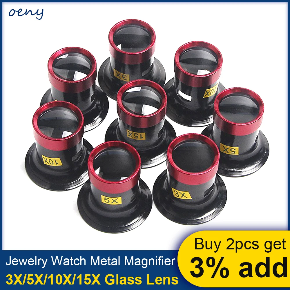 10X 15X 5X 3X Monocular แว่นขยาย Loupe Appraisal เครื่องประดับแว่นขยายอะลูมินัมอัลลอยเลนส์แว่นขยายเครื่องมือซ่อมนาฬิกาข้อมือ