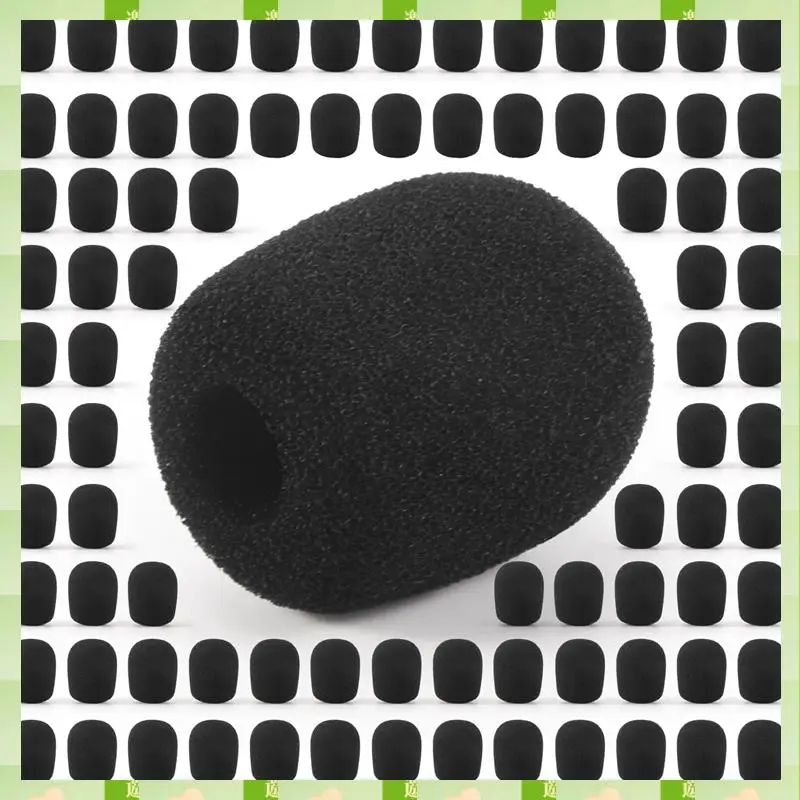 2025 100 шт., гарнитура для микрофона, гриль, лобовое стекло, губка из пенопласта, черный чехол для микрофона 30 мм x 8 мм, 100 шт., гарнитура для микрофона, гриль, лобовое стекло