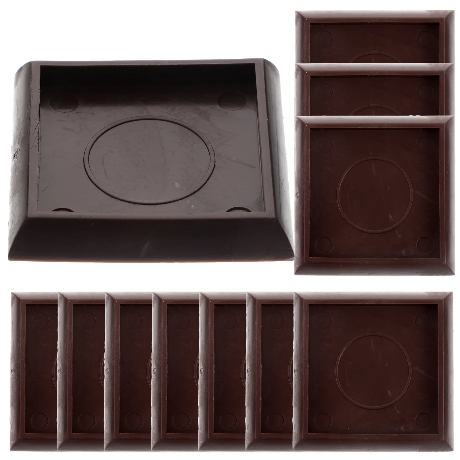 

12pcs Chair Foot Pads Plastic Non-Slip Furniture Coasters Replaceable Wheel Stoppers For Home Office Desk Dining Room Chair