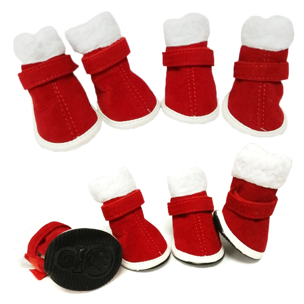 

4 Pcs Pet Anti-slip Boots Dog for Snow Winter Shoe Paw Shoes Dogs Non Protector