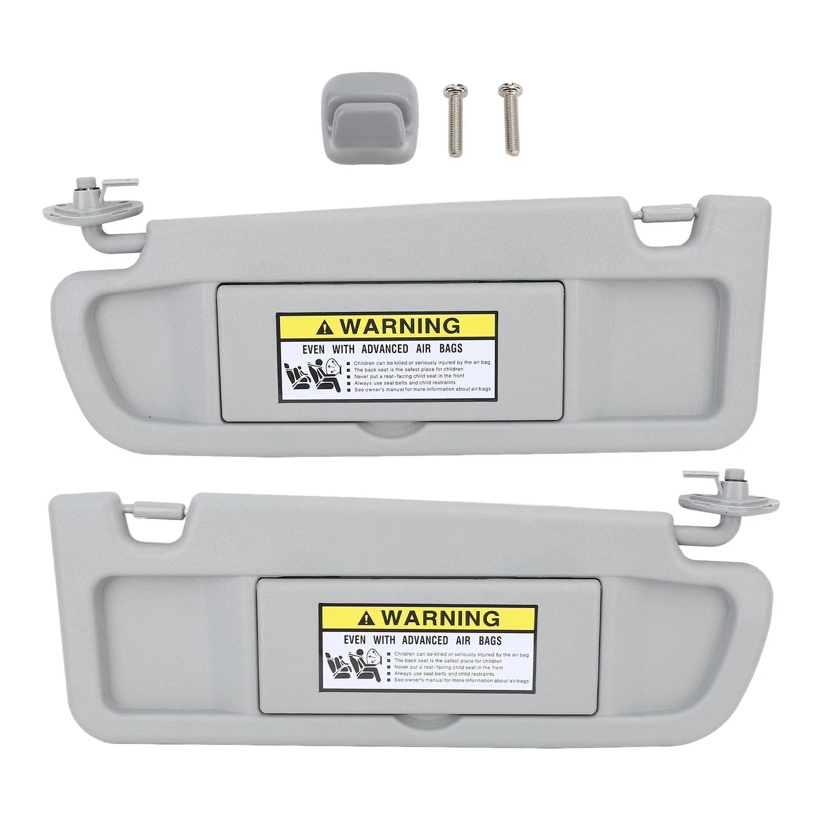 Sun Visor Grey Anti Glare Clear Mirror Sun Shielding Visor with Sun Visor Clip for Honda Civic 2006 to 2011 Clip On Sun Visor