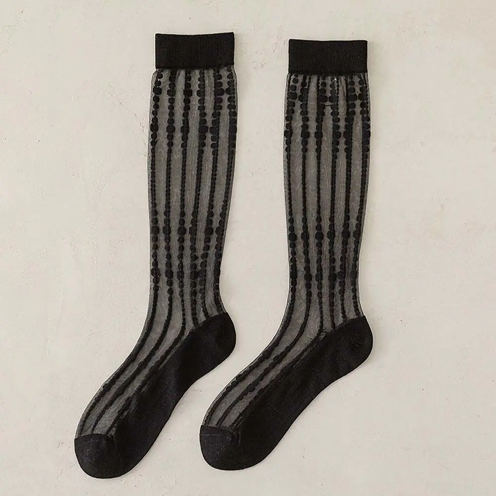 

Sexy Streetwear Dots Glass Silk Hosiery Golf Sock Lolita Sock JK Stockings Korean Knee Socks Women Long Socks