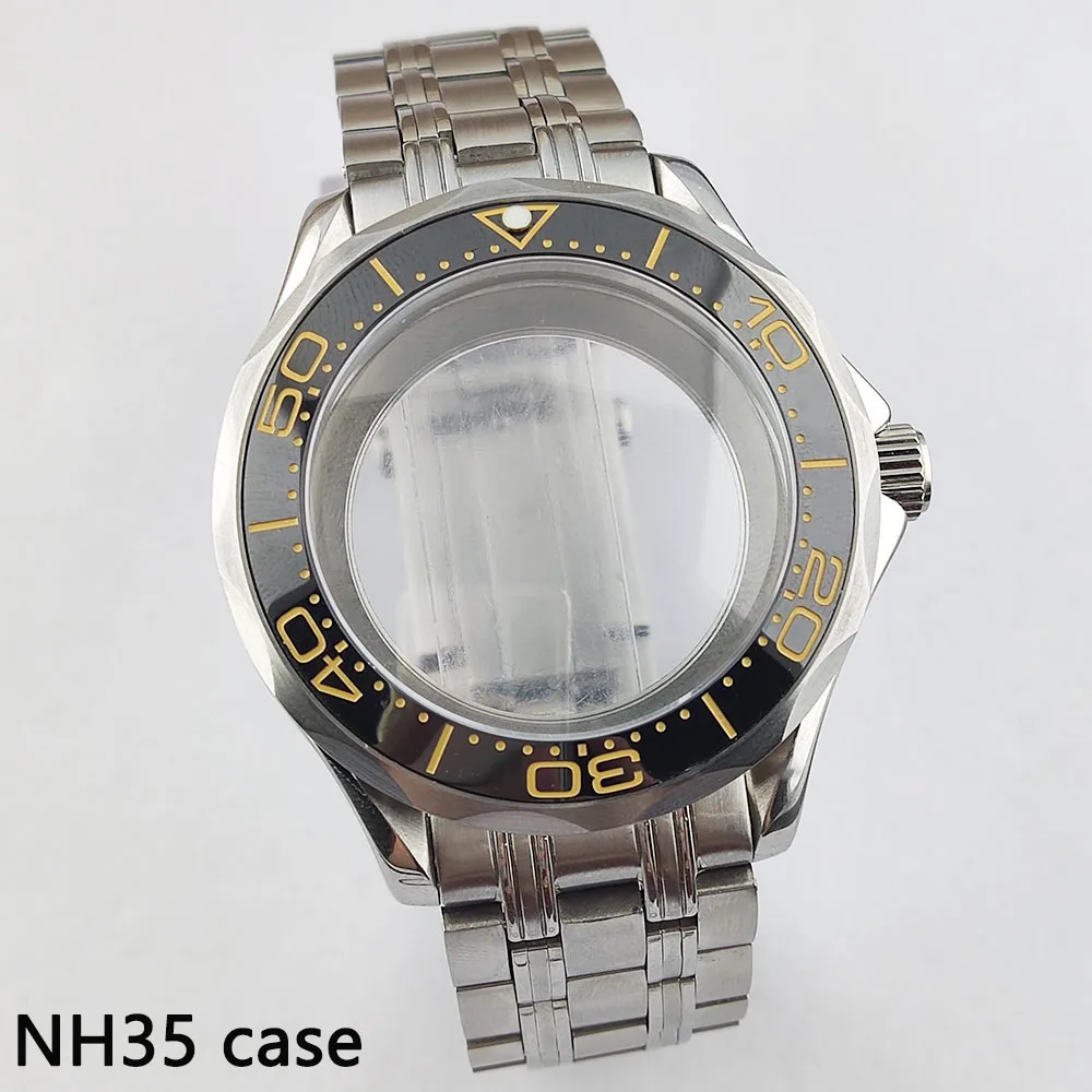 NH35 watch case 42mm sapphire waterproof case 20mm stainless steel strap suitable for NH35 NH36 movement 31.5mm dial