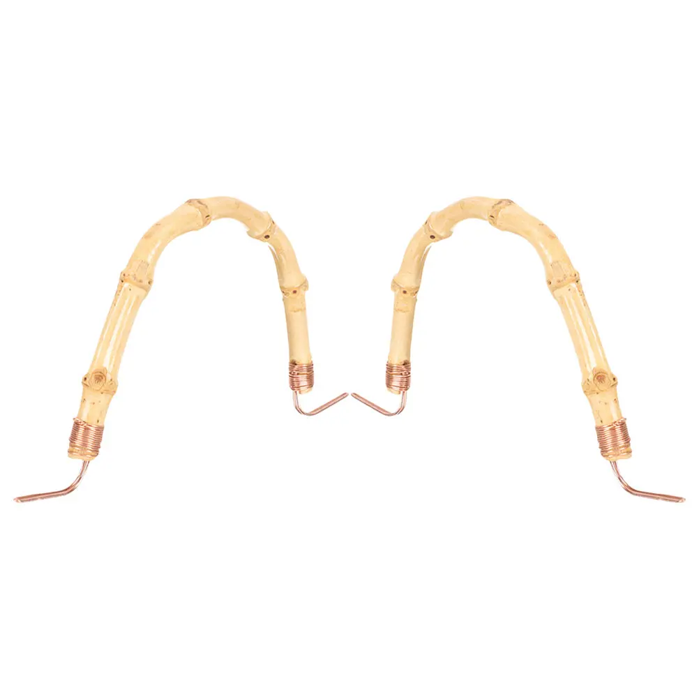 

2pcs Handles Bamboo Teapot Handle Tea Household Sturdy Heat Resistant Easy Install Long Lasting Replacement For Tea