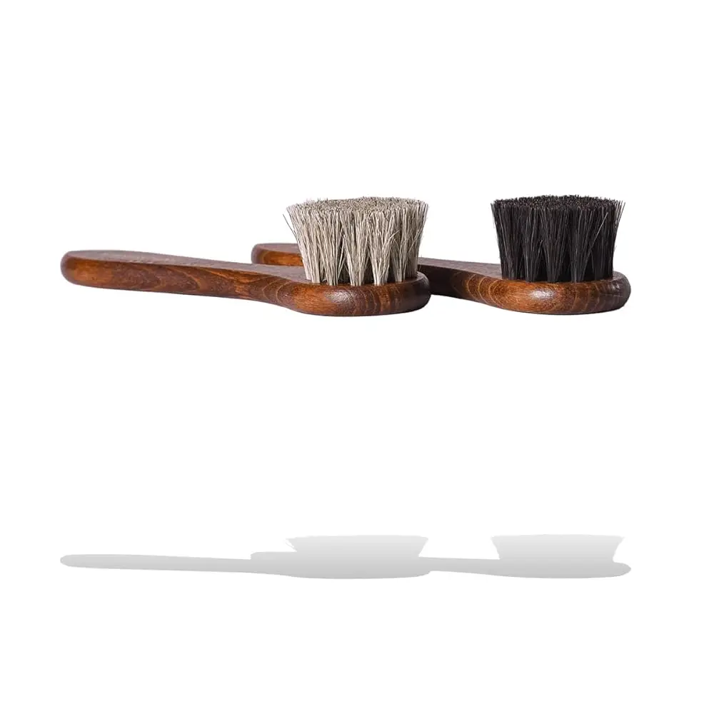 

Shoe Polish Applicator Brush Set – Horsehair Dauber Brushes | Wood Handle | Made in Germany