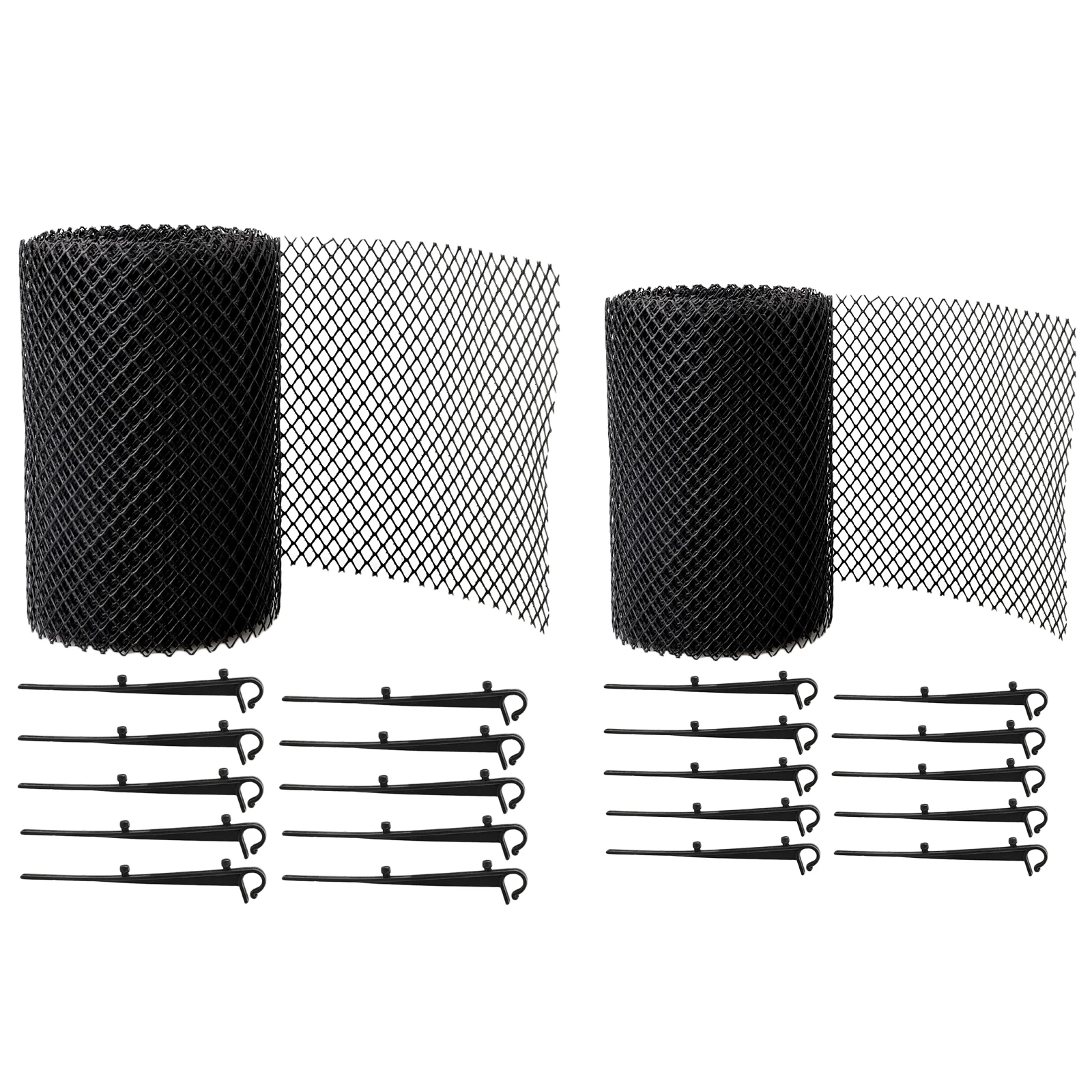 6m 8m Mesh 6" & 7" Roof Guttering Cover Debris Protector with Hooks