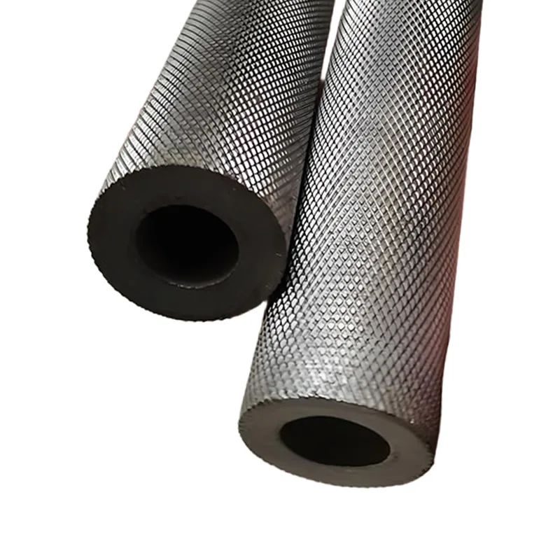 304 Stainless Steel Tube Knurled Anilox Roller Steel Pipe Diamond Square Embossed Rod Non Slip Hollow OD 25 26 27 28 30 32 34 mm