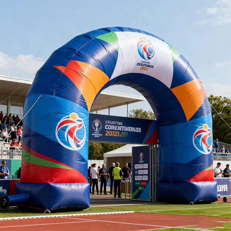 

Custom Inflatable Arches with Start & Finish Line Banners and Powerful Blower Inflatable Archway for Race Outdoor Advertising
