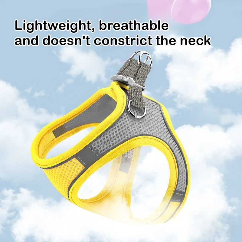 

Pet supplies vest - style pet harness, reflective and breathable, cat and dog leash, dog - walking rope