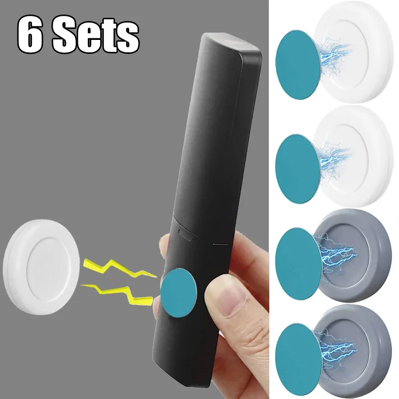 6 Sets Magnetic Holder for Remote Controller Anti-Lost Wall Mount Fridge Sticker Magnet Hooks Home Storage Holder Organizer Hook