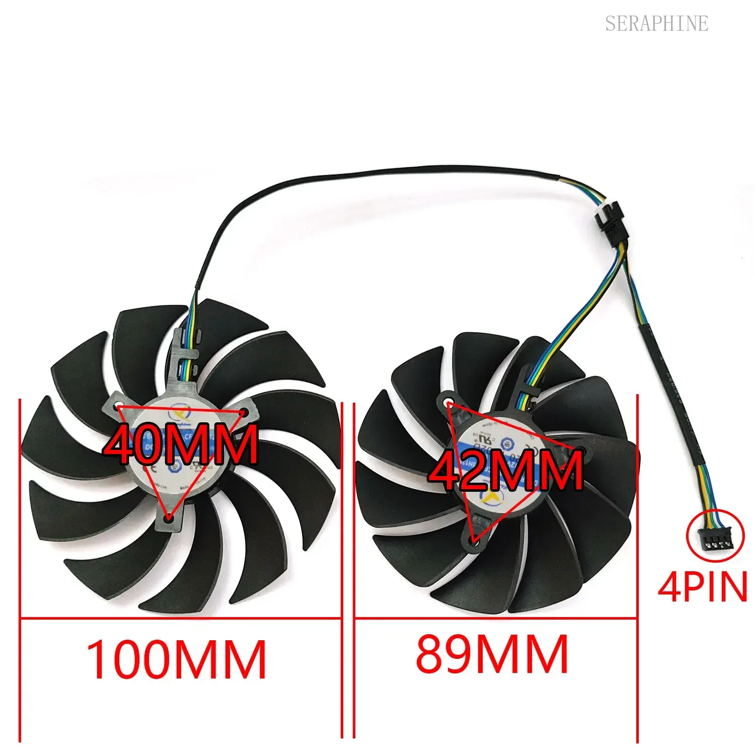 2PCS /SET 88MM/100MM RTX 3060、3070 Twin Rand GPU Fan，For ZOTAC RTX 3060、3060 TI、3070、3070 Ti Rand Twin Graphics Card Cooling Fan