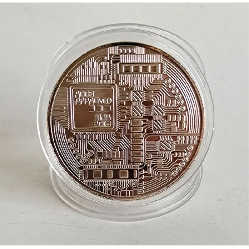 Позолоченная биткойн-монета, коллекционная художественная коллекция, подарок, физическая памятная бита Casascius BTC, металлическая антикварная имитация