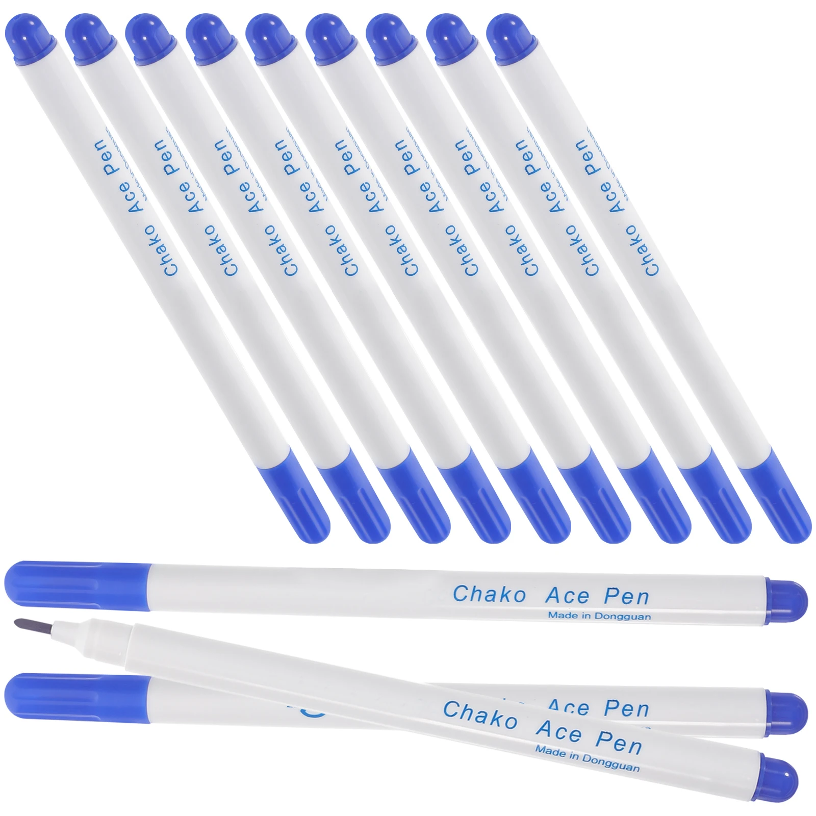 

Набор из 12 маркеров для татуировок с синими водорастворимыми чернилами, для позиционирования, пирсинга кожи, разметки бровей, долговечные, не размазываются, простые в использовании