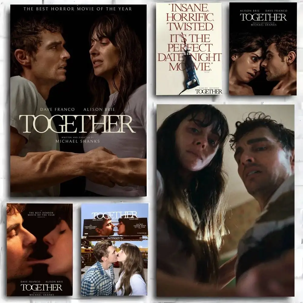 1PC Horror movie Together 2025 poster Self-adhesive Art Waterproof Paper Sticker Coffee House Bar Room Wall Decor