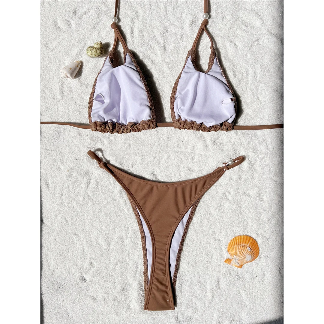 S - XL Netzstoff-Fishnet-Bikini mit Neckholder und hohem Beinausschnitt, Damen-Badeanzug, zweiteiliges Bikini-Set, Badebekleidung, Badeanzug, Schwimmanzug V5718 – Detail 13