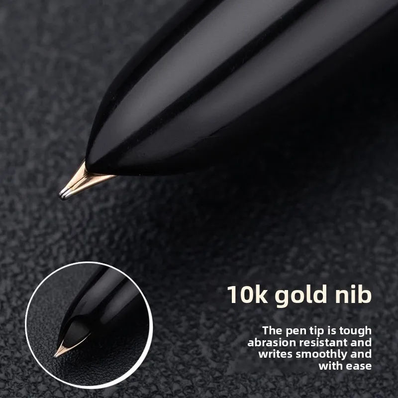 HERO Pen 1000 Retro 10K Gold Pen Classic Old Style Squeezing Ink Absorbing Adult Writing Practice Office Business Gift Ink Pen