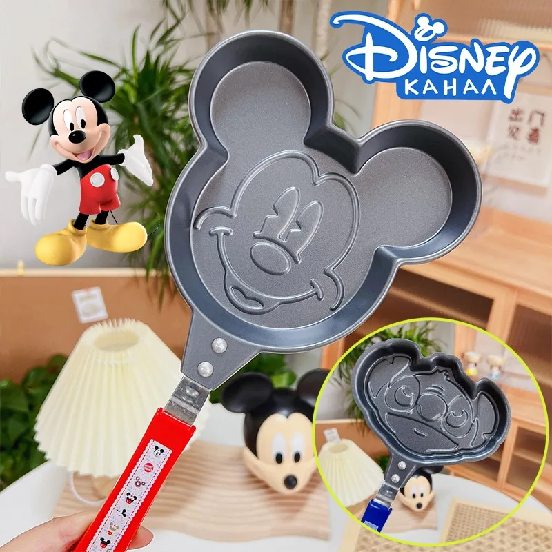 Disney Mickey Frying Pan Cartoon Minnie Kitchen Tools Kid Egg Omelette Mold Non-Stick Frying Pan Stitch Frying Pan Pancake Maker