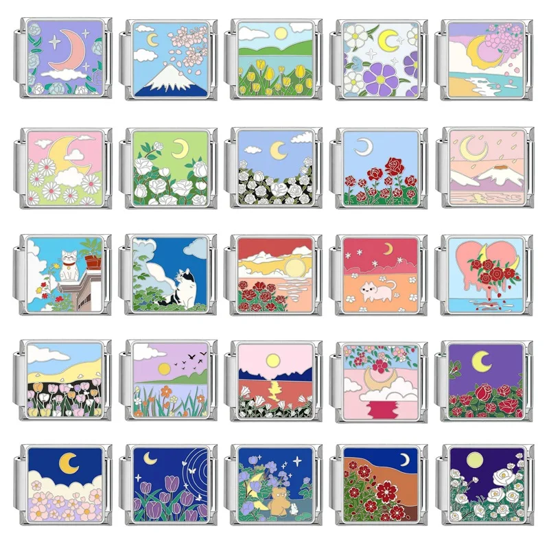 DAVINI الإيطالية سحر سوار ربط DIY وحدات الفولاذ المقاوم للصدأ التقليدية الكلاسيكية نوع زهرة لإنشاء مجوهرات شخصية #1