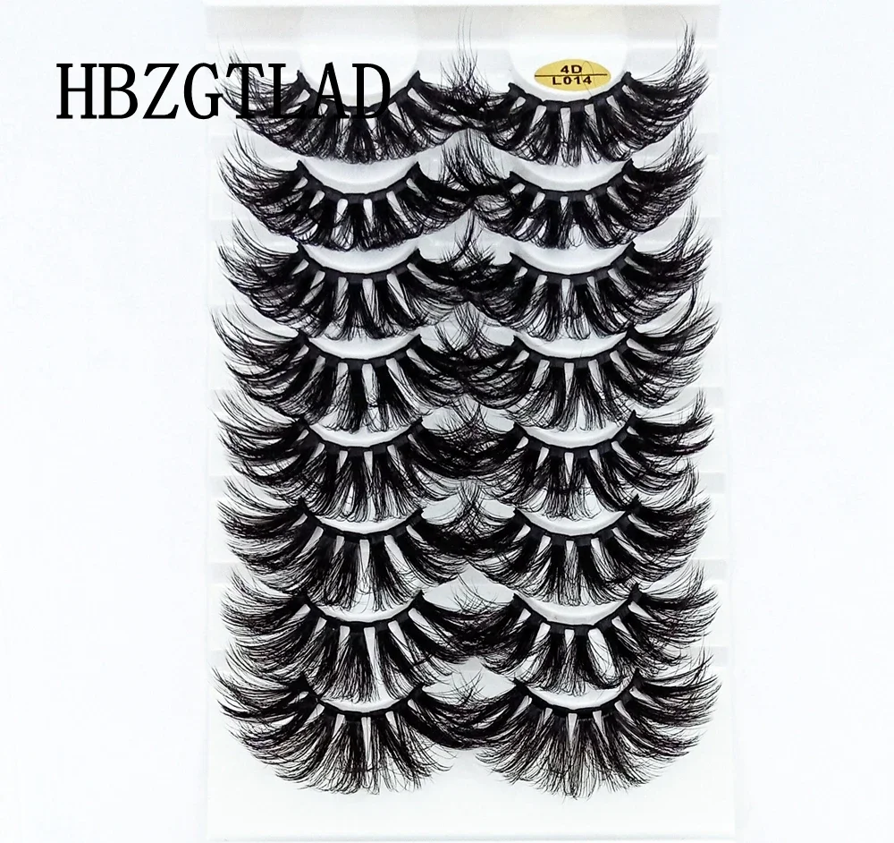 8 Pairs 25mm Long 3D Mink Lashes, Dramatic Volume