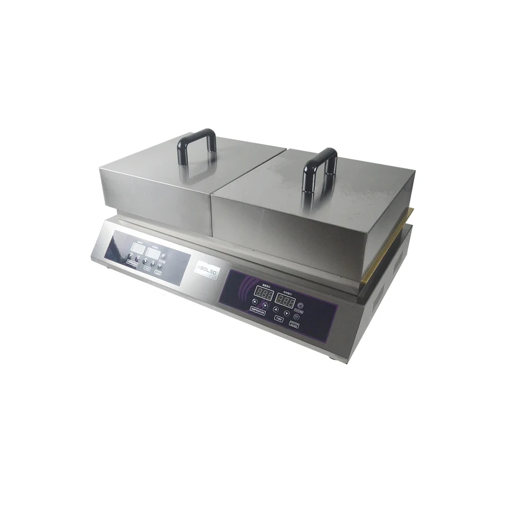 Máquina para hacer soufflé, 2600W, platos dobles, esponjosa máquina japonesa para hacer panqueques, máquina Schwa para panqueques esponjosos
