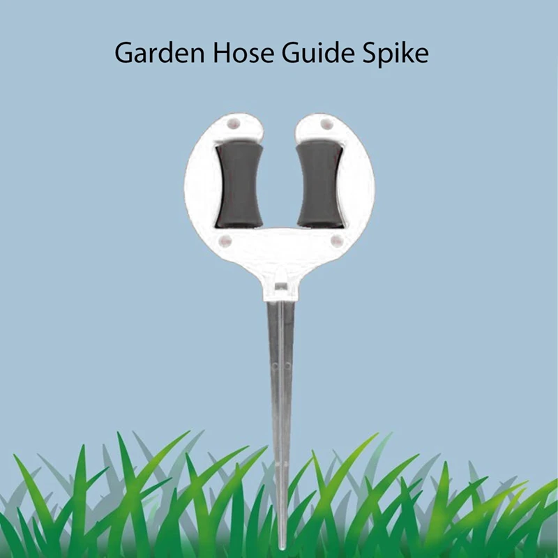 Garden Hose Guide Nail Top Roller Soft Water Pipe Positioning Pointed Lawn Hose Guide Spike Holder