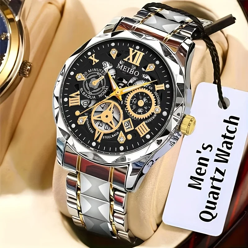 1Pcs Capable Commute Men's Wrist Watch, Wonderful Gift For Father's Day, Christmas, Birthday Party, Easter, New Year's Day