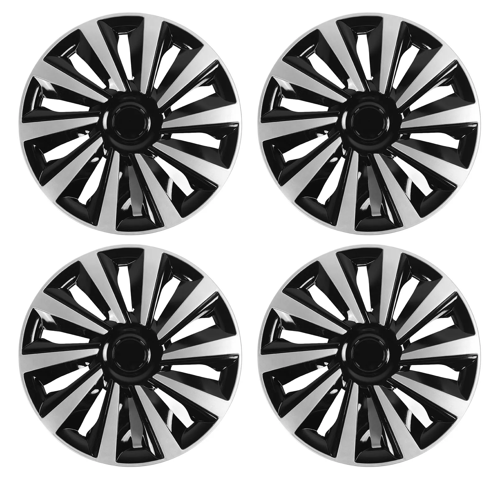 

4 Pcs 15in Wheel Hub Cap Full Protection Stylish Look Universal Fit Wheel Rim Cover Hubcaps for Any 15in Steel Wheels