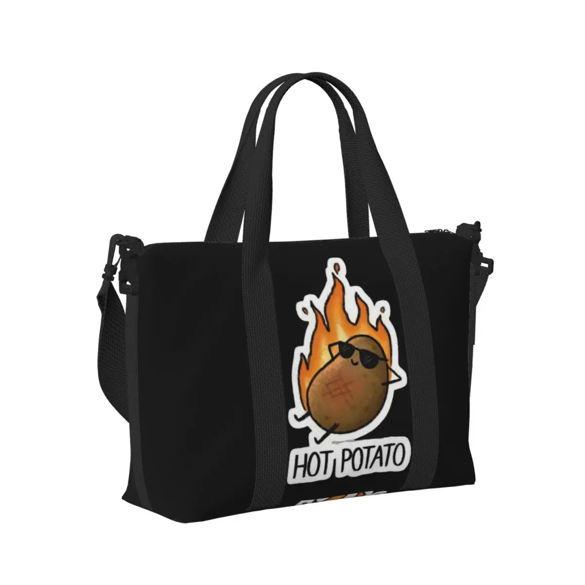 

Fisher Potato Beach Travel Bag Large Capacity Tote Bags for Gym Sport Women Shopping Duffle Shoulder Bag